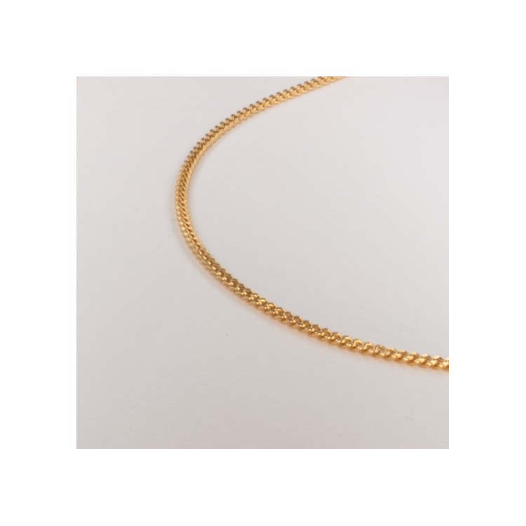 Collier chaîne gourmette limée massive ~1.55mm ~39.5cm Collier chaîne gourmette limée massive ~1.55mm ~39.5cm