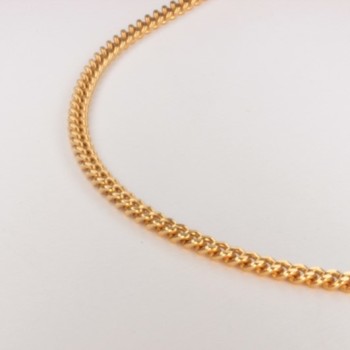 Necklace massive filed curb chain ~2.55mm ~46cm