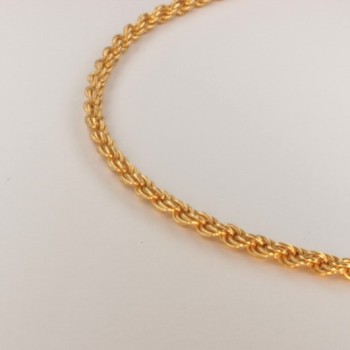 Collier chaîne corde massive ~2.4mm ~45.5cm