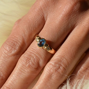 Aigue-marine Bleu ring