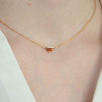 Madeira Quartz necklace pendant ~38cm