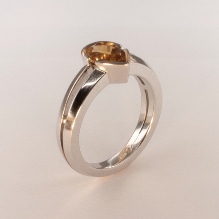 Bague Citrine Jaune Bague Citrine Jaune