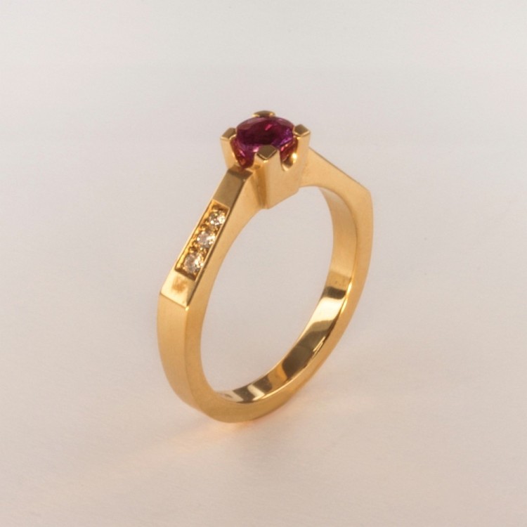 Bague Rubis Rose Bague Rubis Rose