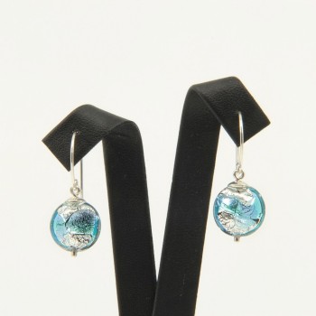 Boucles d'oreilles MURANO Bleu Argent