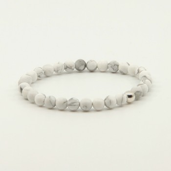 Bracelet Howlite Blanc