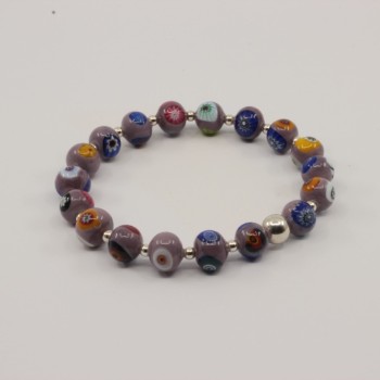 Bracelet Murano Violet opaque