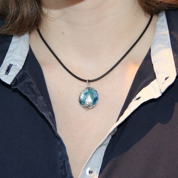 Murano Blau Silber Schmuckset