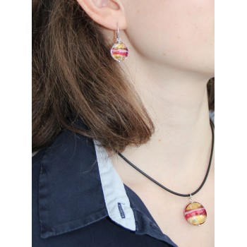 Kleines Murano Rosa Gold Schmuckset