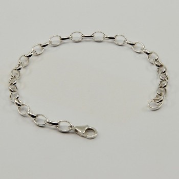Bracelet massive oval belcher chain for charms